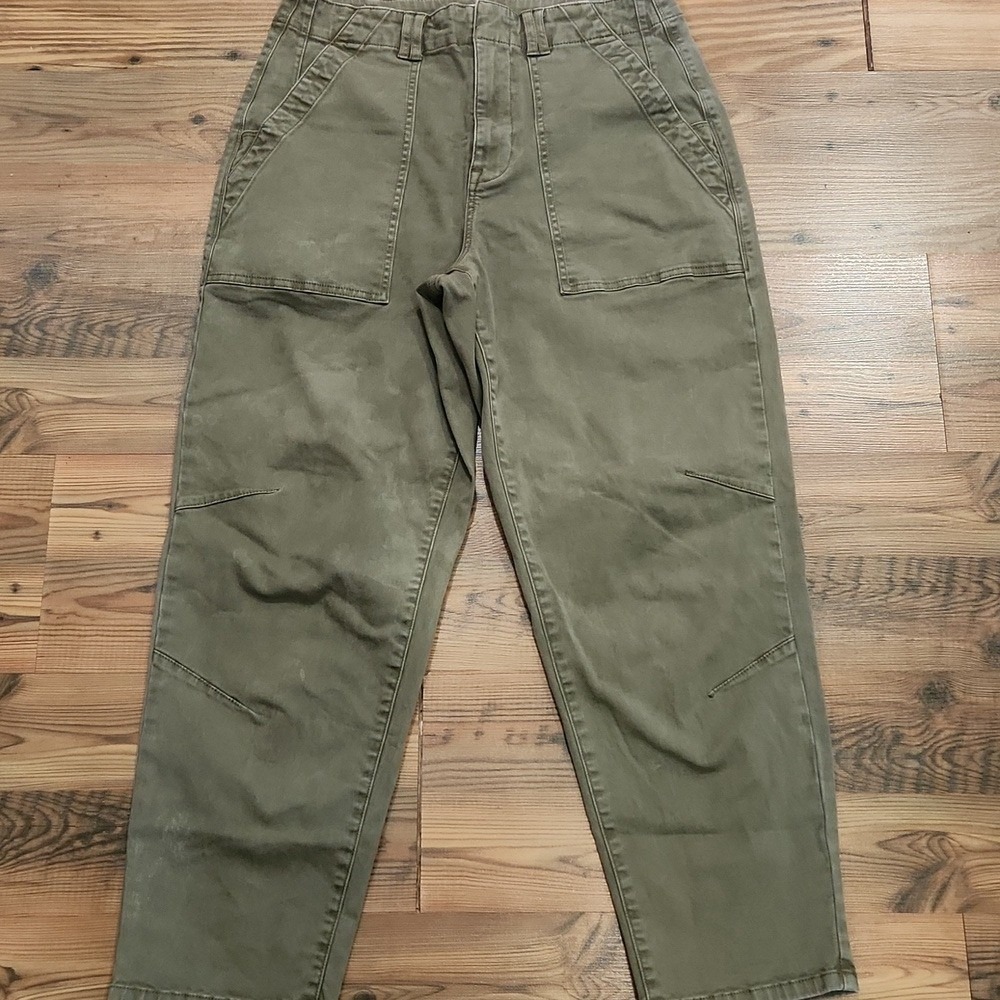 Pistola Khaki Green Mini Barrel Cargo Gorp Cotton Boho Earthy Anthropologie 28